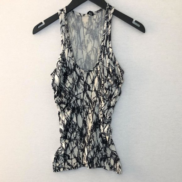 GUESS White & Black Marble Tank - Picture 2 of 6